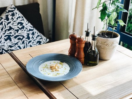 Breakfast at the restaurant of Greek cuisine "Tavern" on Rusanovka at a discount