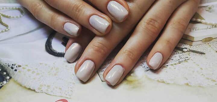 Manicure, pedicure with gel polish coating from the maxima beauty studio