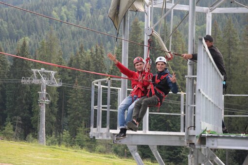 Активний відпочинок Bike Zip Roller Coaster у Буковелі. Купуйте квитки за знижкою.1