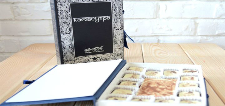 Gift set of elite sweets &quot;kama sutra in chocolate&quot; in the chocolino online store in kiev. buy handmade chocolates for a promotion.