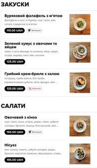 Дублер кафе киев меню 1