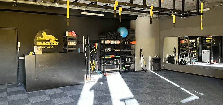 Black cat Fitness gym. Visit with a 5% discount