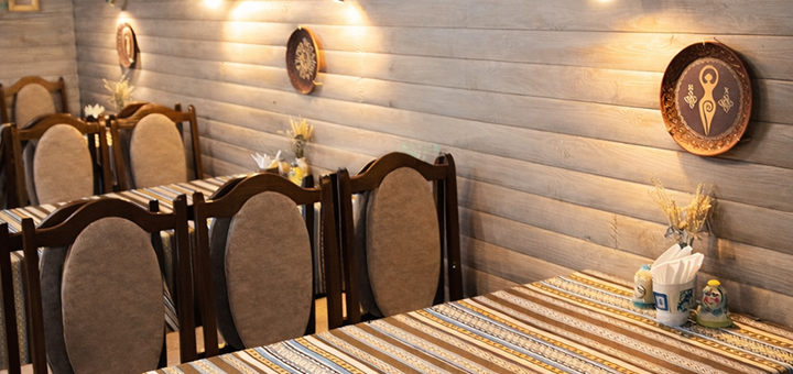 Mamina Khustka, a Ukrainian cuisine café. Visit with a special offer of 9.