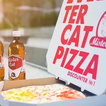 The network of pizzerias "Mister Cat". Menu discounts