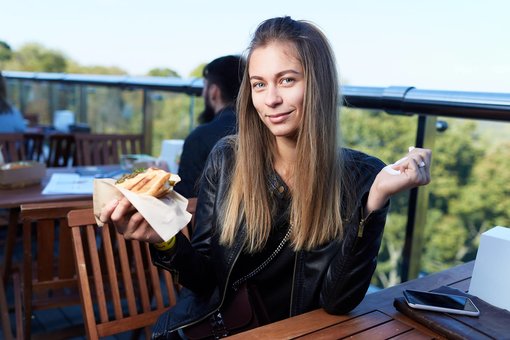 Bistro Bistro. Order a hot dog for a promotion